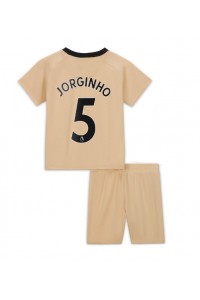 Fotbalové Dres Chelsea Jorginho #5 Dětské Třetí Oblečení 2022-23 Krátký Rukáv (+ trenýrky)